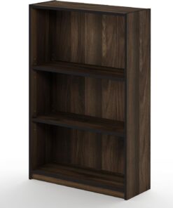 Furinno JAYA Simply Home Librería Ajustable de 3 Niveles, Nogal Columbia