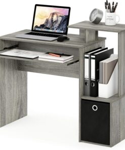 Furinno Escritorio De Computadora Rover Francese Grigio/Nero