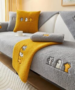 Funda de Sofa Cover 1 2 3 4 Plazas Protector Cubre Sofá En Forma De L Cojín De Sofá Antideslizante, Suave y cálida, de Protección para Mascotas
