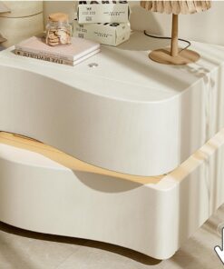 Mesitas de Noche Dormitorio con Luces LED Mesa de Noche Comoda Dormitorio Bedside Table Cajonera Dormitorio Moderna Mesa Auxiliar con Cajón para Cualquier Cama y Dormitorio Sala de Estar(Off-white,40*