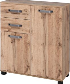 Schildmeyer Milan 134890 - Cómoda, acabado en roble rústico, 32 x 80,6 x 94,8 cm
