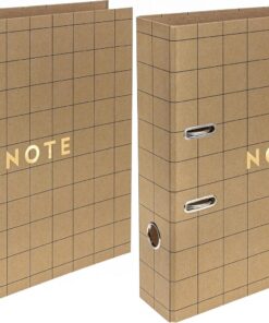 Interdruk Archivador de palanca A4 75 mm - Marrón Natural Kraft - Geo (Paquete de 2)