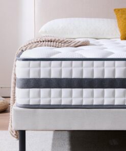 Twirest Colchón híbrido tamaño king de 5 pies, 150 x 200 x 25 cm | Hybrid Comfort Foam y muelles ensacados, firmeza media, funda transpirable, colchón en una caja