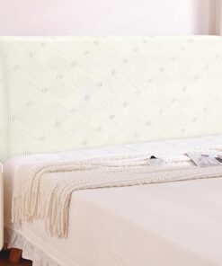 Ystyle Funda Cabecero Cama, Suave Fundas para Cabeceros De Cama Antipolvo, Cubierta De Cabecera Elástico Universales, Funda Protectora De Cabecera Modernas Color SóLido (150cm, Blanco)