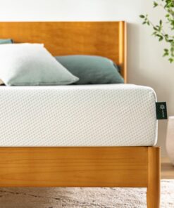 Zinus Colchon Viscoelastico 135 x 190 cm con Infusión de Té Verde - Altura 15 cm - Colchon 135 Hipoalergénico & Frescura Duradera - Firmeza Media - Certificado Oeko-Tex