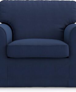 MASTERS OF COVERS Funda de sillón Ektorp, Algodón Azul | Compatible con sillón Ektorp 104 x 88 x 88 cm. Solo funda, sillón no incluido. Algodón.