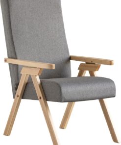 ESSEGI FIAMMETTA Sillón, Madera de Haya, Gris, L
