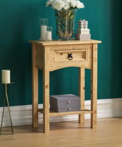 Home Discount Corona 1 cajón Pino Mesa Consola con Estante