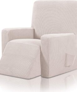 Fundas Decorativas para Sillones Relax Jacquard Fundas de Sillón Poliéster Fundas de Sofá, Beige