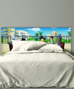 Cabecero Cama PVC Dragon Ball Super Comida de Personajes |115x60cm | Producto Oficial y Original | Cabecero Ligero, Elegante, Resistente y Económico | DBS