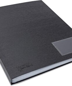 Rapesco 1651 Carpeta de Fundas A4 en Polipropileno, 50 Fundas, Negro | Protección Antibacteriana Germ-Savvy