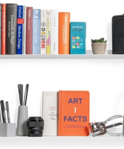Pack de 2 Estanterías de Pared | 70x15 cm | 100% Acero | Fabricado en Europa | Estanteria Libros | Baldas Flotantes Pared | Estanteria Blanca | Estanterias Pared | Estante Flotante Pared