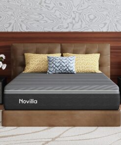 Novilla Coolmax - Colchón de Espuma fría (140 x 200 cm, 7 Zonas, Gel y Greentea, con Tejido refrescante, dureza Media H3 y H4, Altura de 25 cm, Certificado Öko-Tex, Funda Transpirable y Lavable
