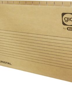 Elba Gio, Carpeta Colgante A4, Cartulina Kraft Bicolor 240 gr, Varilla Flex Metal, Pack 25 Carpetas