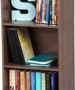 Iris Ohyama Estantería Moderna de Madera de 3 Niveles, 40cm Ancho, Marrón Exposición, Modular, Almacenamiento, para Sala de Estar, Habitación, Oficina, Espacio Ahorrado, Librería, Montaje Fácil, CX-3