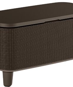 Keter Bevy Bar - Mesa Nevera para Exterior y Jardín, Capacidad 60L, Color marrón