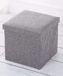 Taburete para pies Taburete para pies 12 Pulgadas Plegable Almacenamiento Otomano, Banco otomano de Almacenamiento para Dormitorio y Pasillo, Banco de Almacenamiento de Tela tapiza