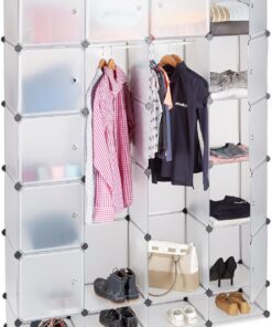 Relaxdays Armario Ropero Modular XXL, 36.5x145x198 cm