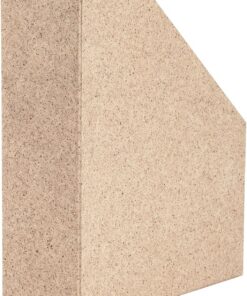 Rössler SOHO - Archivador de pie A4 con asa, de cartón estable, organizador de oficina, organizador de escritorio, soporte para revistas, 315 x 260 x 80 mm, 1 unidad, color: marrón, cacao