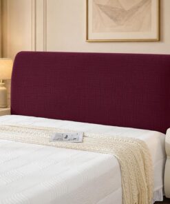 YSTELLAA Fundas Cabeceros Elástica, Suave Funda Cabecero Antipolvo, Universales Funda Cabecero Cama Modernas, Lavable Fundas para Cabeceros De Cama(180cm, Burdeos)
