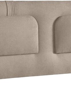 Cabecero Tapizado - Cama de 120, 135, 140 - Anclajes para Pared - Fabricado con Tecnología AquaClean - Beige - Interior Fibra Repreve Alta Densidad - Modelo Velvet 145x50 cm - Dormium