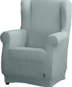 Estoralis Borneo | Funda de Sillon Bielástica | Tejido Súper Elástico C/ 04 Azul | para Sillon Orejero de 70 a 110 cm. | Protector de Calidad | Súper Ajustable