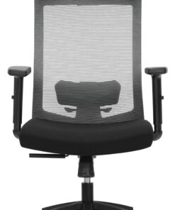 SONGMICS Silla de Oficina de Malla, Silla de Escritorio, Giratorio de 360°, Soporte Lumbar Ajustable, Apoyacabezas y Apoyabrazos, Inclinación del Respaldo hasta 120°, Gris OBN55BG