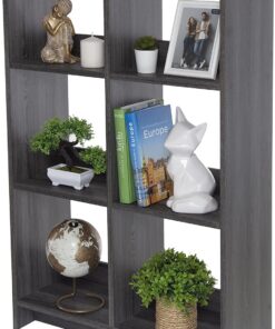 Iris Ohyama, Librería Cubo/Estante Abierto de Madera/Mueble con 6 estantes/Estante Abierto de Madera, Modular, Diseño, Oficina, Casa, Escuela - Wood Open Shelf - WOS-6 - Roble Gris