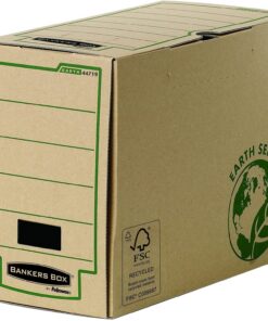 Fellowes Bankers Box Earth Series - Caja de almacenaje (lomo 150 mm), color marrón, 1x20 unidades
