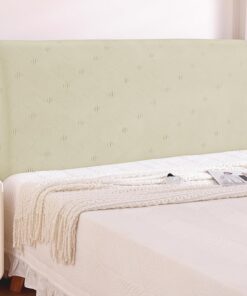 Ystyle Funda Cabecero Cama, Suave Fundas para Cabeceros De Cama Antipolvo, Cubierta De Cabecera Elástico Universales, Funda Protectora De Cabecera Modernas Color SóLido (150cm, Beige)