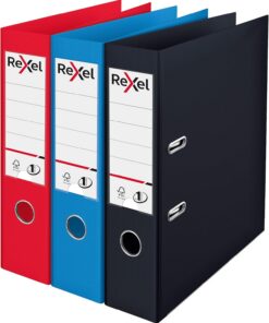 Rexel Choices - Archivadores de palanca (A4, polipropileno, 3 unidades),