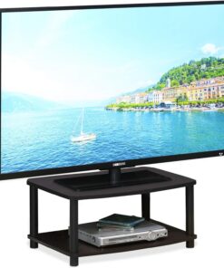 Furinno Soportes de TV sin herramientas Nogal oscuro