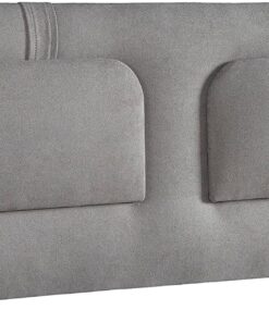 Cabecero Tapizado - Cama de 120, 135, 140 - Anclajes para Pared - Fabricado con Tecnología AquaClean - Gris - Interior Fibra Repreve Alta Densidad - Modelo Velvet 145x50 cm - Dormium