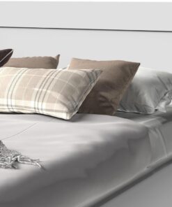 MUEBLES PITARCH-Cabecero Cama Doble de 150 Moderno, Blanco, 106x164x2,2cm, Dormitorio de Matrimonio, Vintage, Colección Aroa