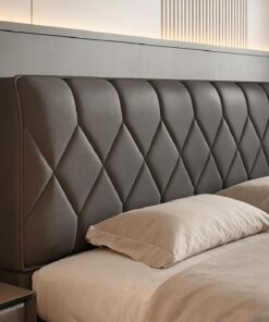 Funda de cabecera de Piel sintética Impermeable, Funda Acolchada for cabecera, protección a Prueba de Polvo for Cama King Individual y Doble for Dormitorio