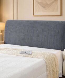 YSTELLAA Fundas Cabeceros Elástica, Suave Funda Cabecero Antipolvo, Universales Funda Cabecero Cama Modernas, Lavable Fundas para Cabeceros De Cama(180cm, Gris Claro)