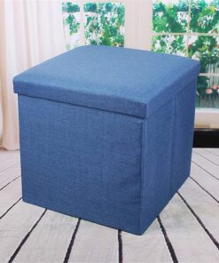 Taburete para pies Taburete para pies 12 Pulgadas Plegable Almacenamiento Otomano, Banco otomano de Almacenamiento para Dormitorio y Pasillo, Banco de Almacenamiento de Tela tapiza