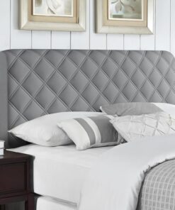 Funda para Cabecero Protector de Funda de Cabecera de Cama Funda Elástica Tejido de Terciopelo Suave para Dormitorio Gris Oscuro 160cm