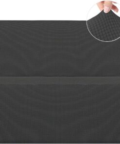 Easy-Going Funda elástica para sofá, 1 Pieza, Protector de Muebles, Suave, Parte Inferior elástica, Espuma Antideslizante, para niños, Tela Jacquard de Elastano a Cuadros pequeños (sofá biplaza, Gris