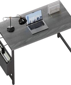 PAMRAY 80x40cm Escritorio para Computadora Escritorio Pequeño para Casa Oficina con Bolsa de Almacenamiento y Gancho para Audífonos, Mesa Compacta para Espacios Pequeños, Fácil Montaje