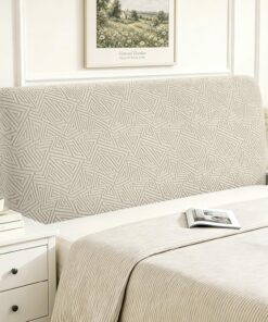 Ystyle Funda Cabecero Cama Elástica, 150 CM, Beige | Alta Elasticidad Fundas Cabeceros Cama, Dormitorio Moderno Fundas Para Cabeceros De Cama, Protección Integral Contra Manchas