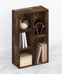 Furinno Tomi - Estantería organizadora para Libros, 5 Cubos, Pino ámbar