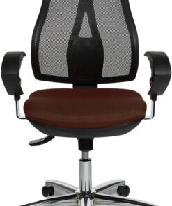 Topstar OP290UG08 Open Point SY Deluxe - Silla giratoria para Oficina (Incluye Brazos), Color marrón Oscuro