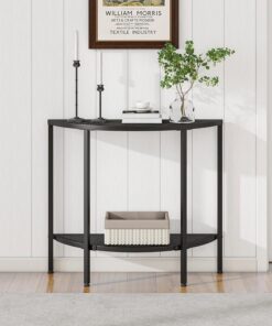 mesa de entrada con almacenamiento, consola estrecha para sala de estar, mesa de centro de 2 niveles, media luna para sofá, pequeña de entrada, auxiliar de pasillo