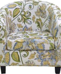 KRFOONN 2 fundas elásticas estampadas para sillón de club, fundas para sillón, fundas de sofá, fundas extraíbles para sillas de barril, fundas protectoras de muebles para sala de estar, A33