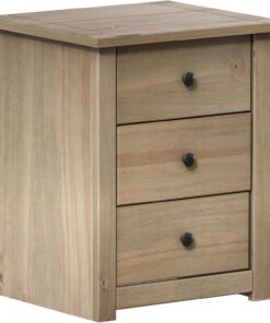 Vida Designs Panama - Mesita de Noche (3 cajones, Roble Natural)