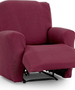 Eysa Ulises Funda de sillón Relax Piesjuntos XL elástica 60-90cm 1 Plaza Color burdeos