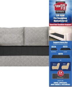 Furniture Fix Steel para silla, sofá, sofá biplaza, colchón o soporte de cojín de sofá, soporte de asiento ajustable súper cómodo para el regreso a clases, prolonga la vida útil de los muebles, (66 x
