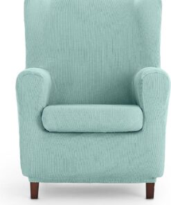 ECOMMERC3 | Funda Sillón Orejero Universal y Versátil – Funda Sillón Color Agua Marina Protector Fácil de Colocar para Respaldo, Asiento y Brazos
