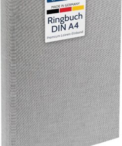 goldbuch Bella Vista 37919 - Carpeta de fotos (26 x 32 cm, carpeta de lino, carpeta de fotos para personalizar y rellenar, formato DIN A4, ideal para viajes y vacaciones, color gris claro